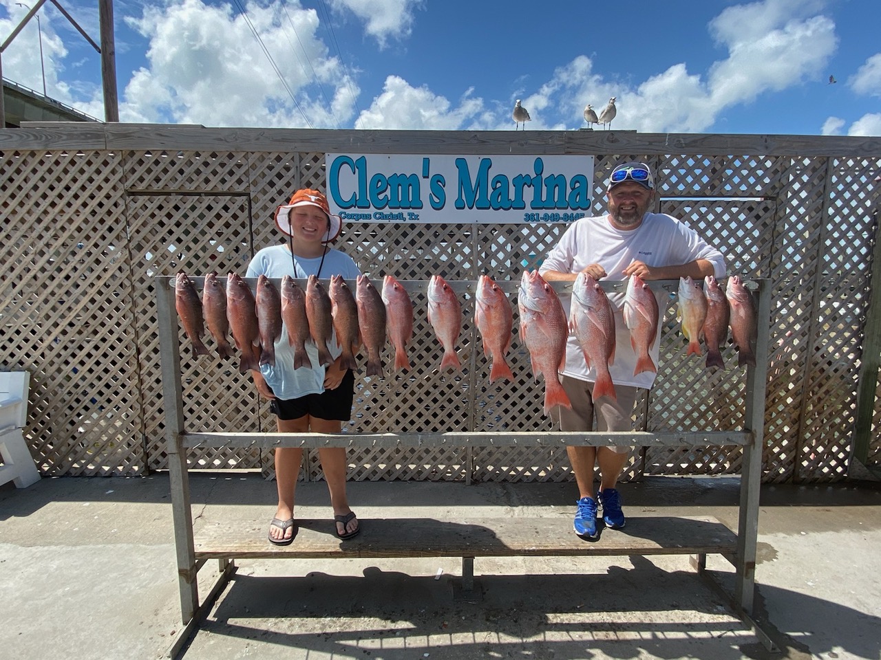 Four sheepshead fish caught in Port Aransas