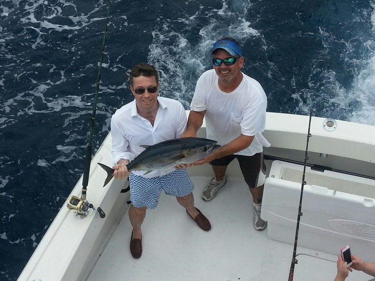 A couple fishing in Pompano Beach