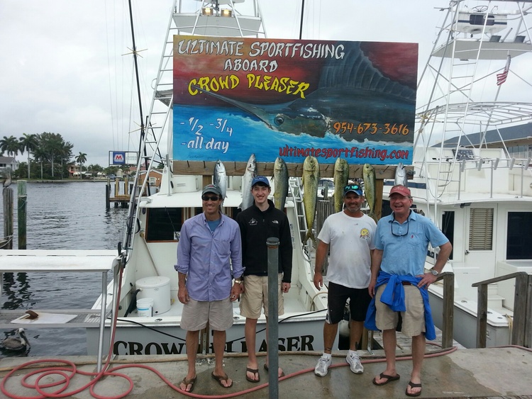 4 people fishing in Pompano Beach