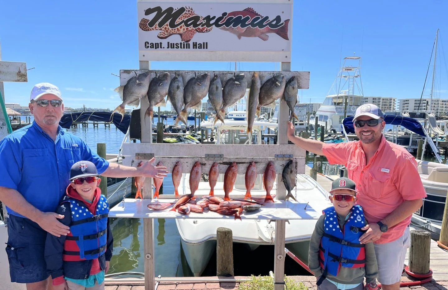 4 people fishing at Destin