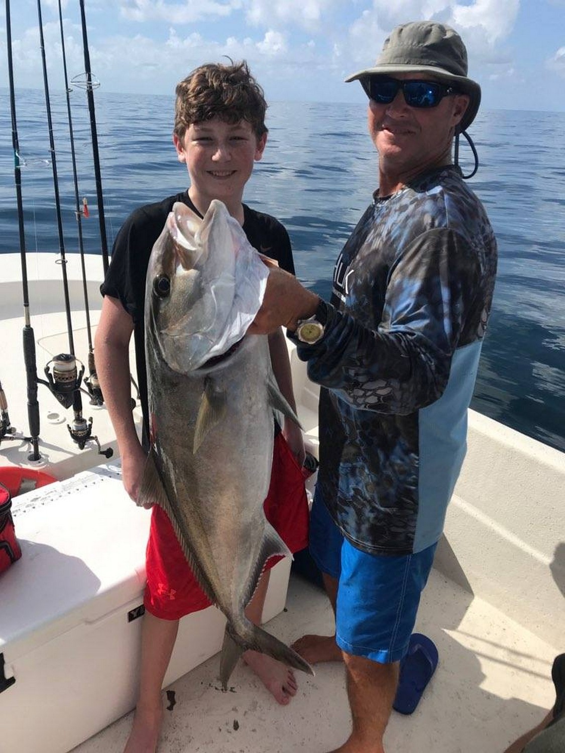 Photograph of a greater amberjack fish caught in FL