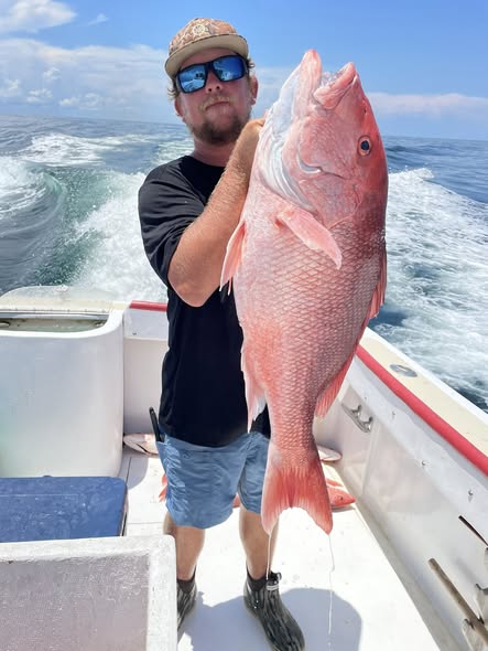 Red snapper caught while fishing in Panama City Beach FL