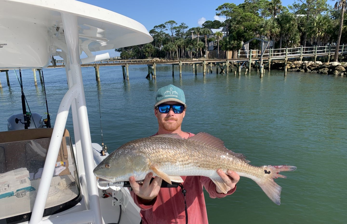 One fisherman holding a 33-inch fish in Orange Beach