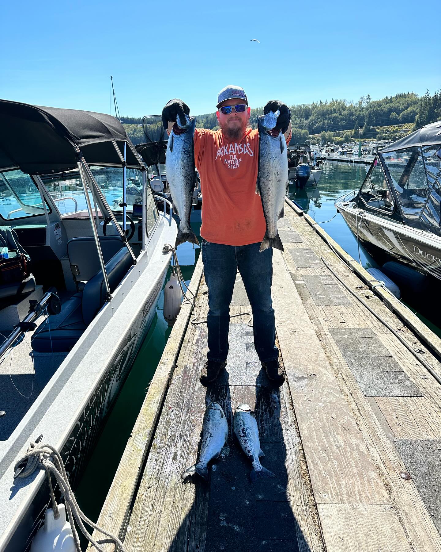 Angler fishing at Bonney Lake