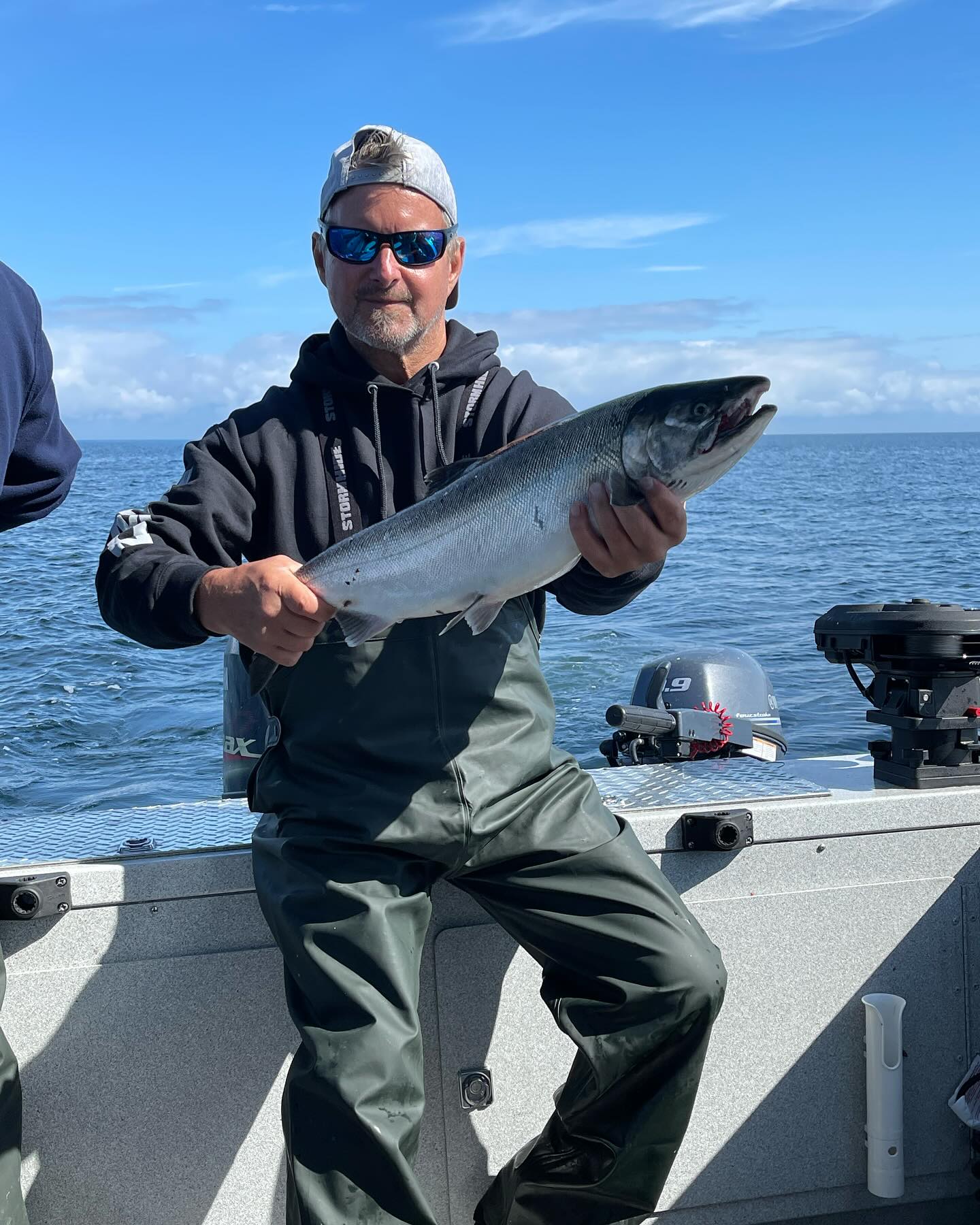 Coho salmon caught while fishing in Bonney Lake