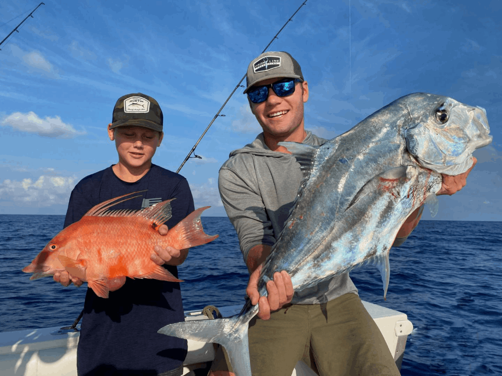 2 hogfish and african pompano, 25-inch big catch in wilmington