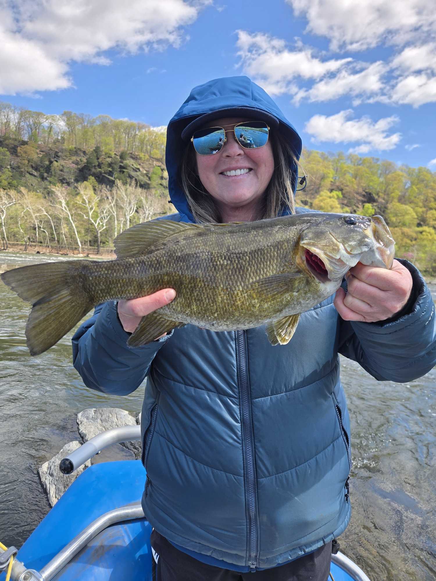 Smallmouth bass catch while fishing in Harpers Ferry WV