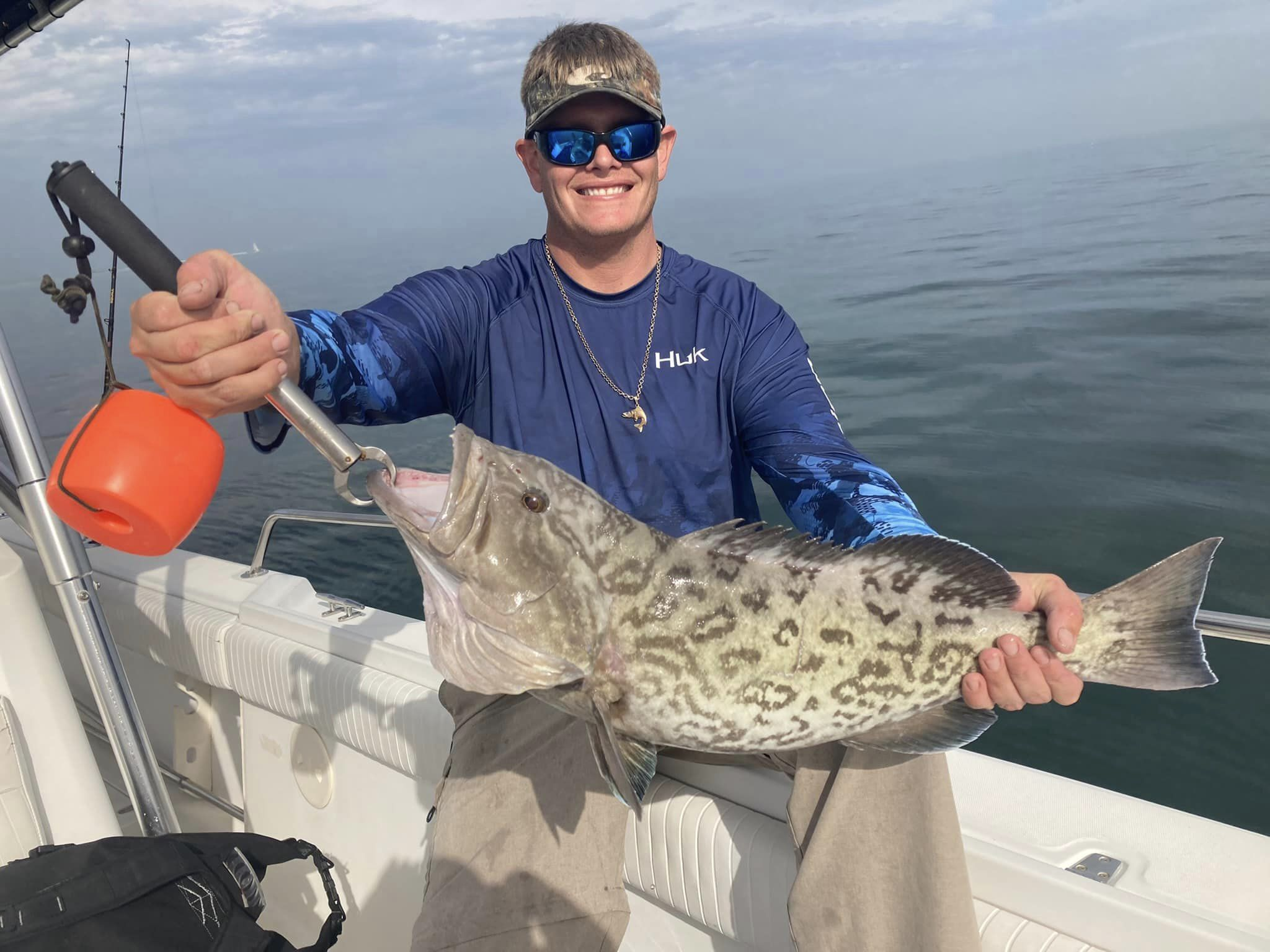 Huge Gag Grouper fish caught by angler in Palmetto
