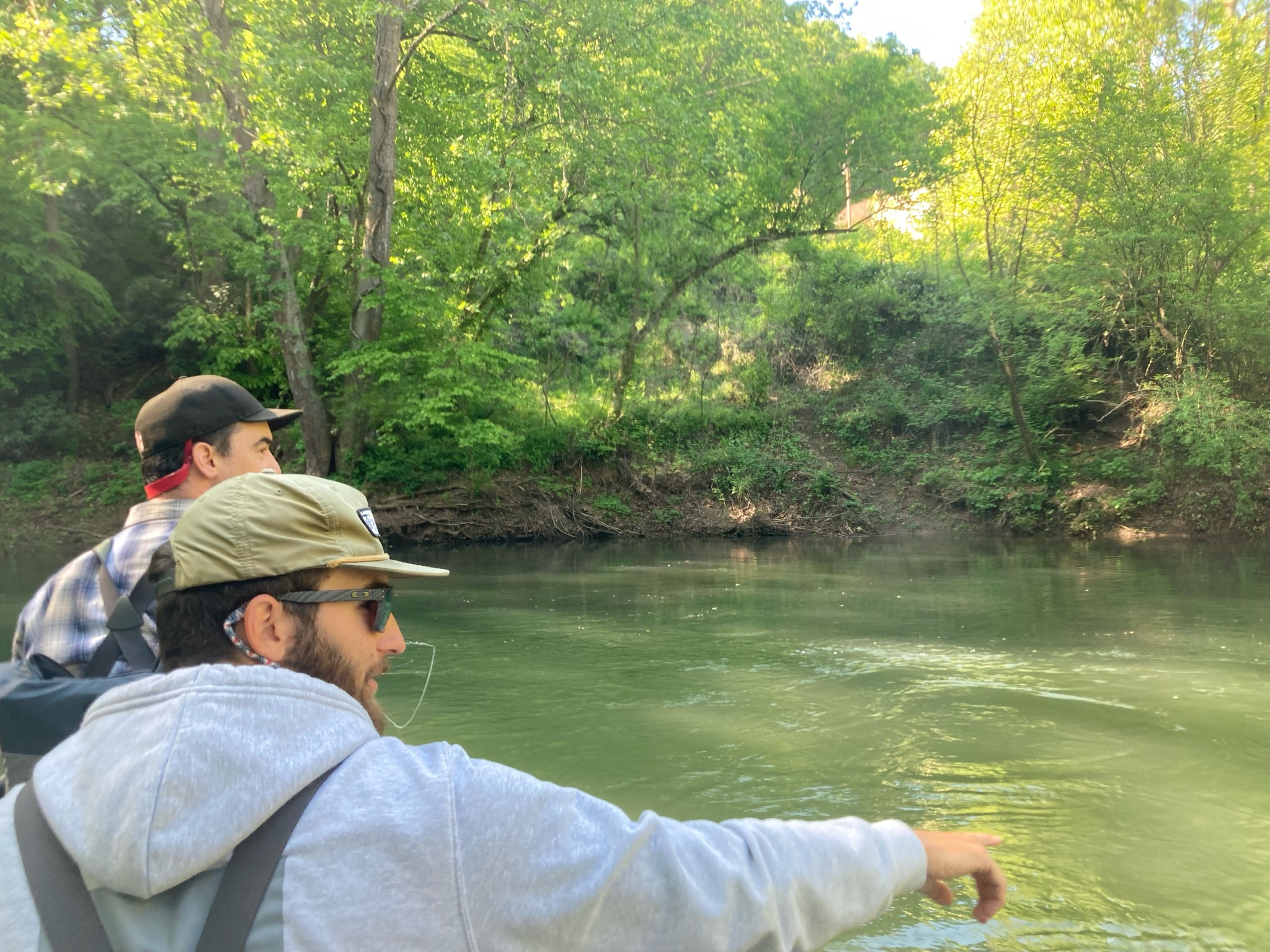 Two anglers fishing in Bassett
