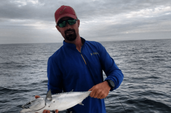 A single fisherman at Wrightsville Beach