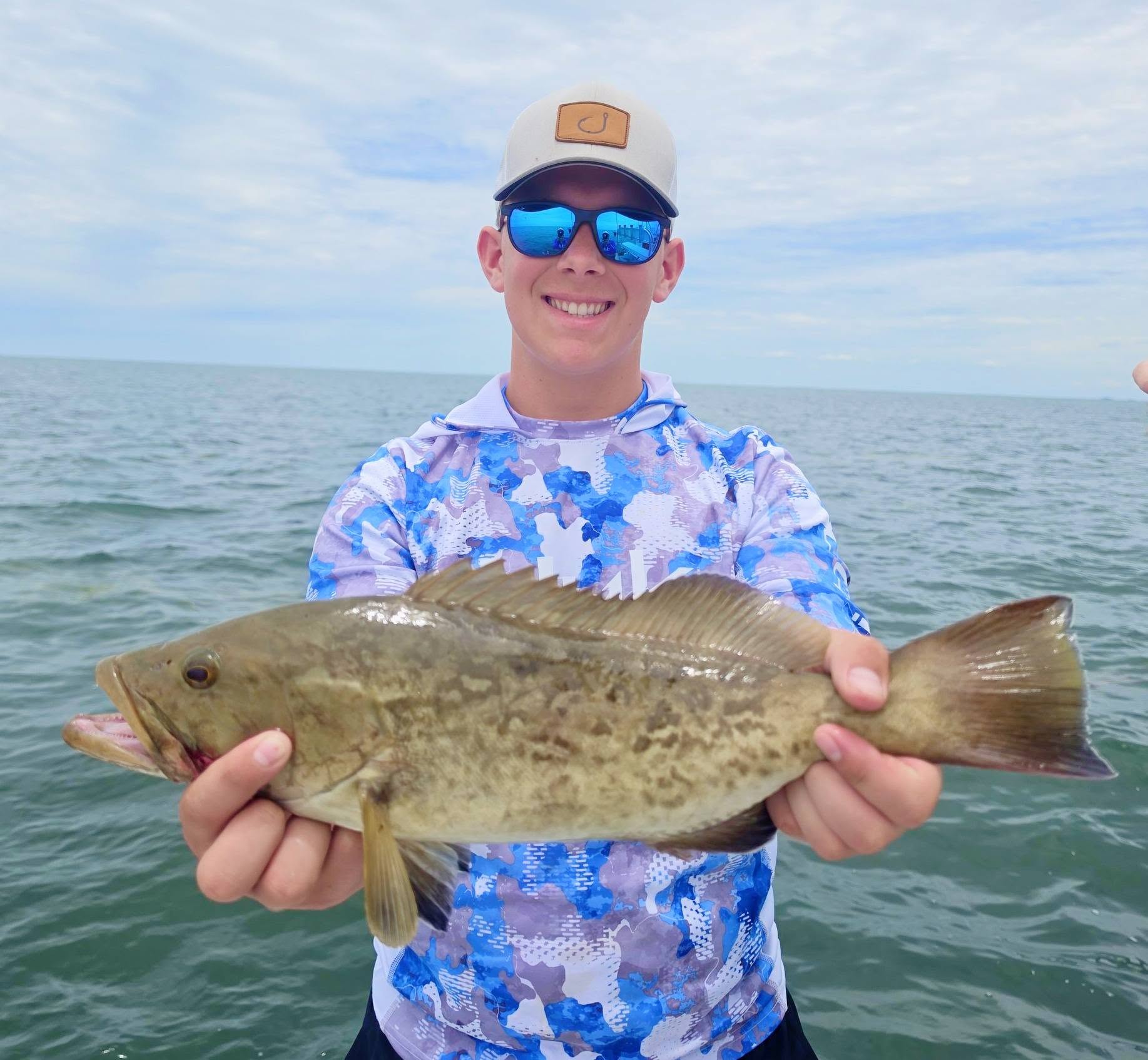 Gag grouper caught during fishing tour in Citrus County Florida waters