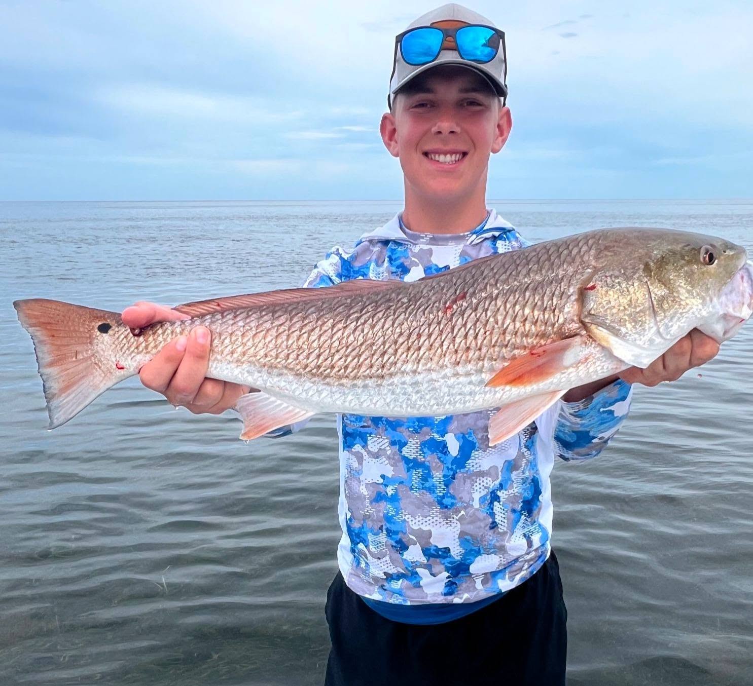 Large redfish caught during fishing tour in Citrus County FL
