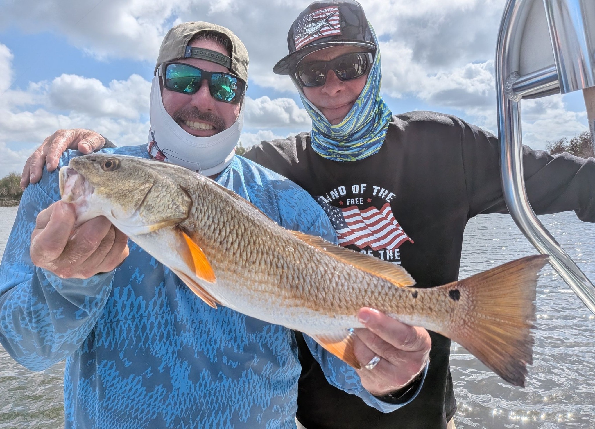 Redfish catch displayed on fishing boat in Citrus County FL