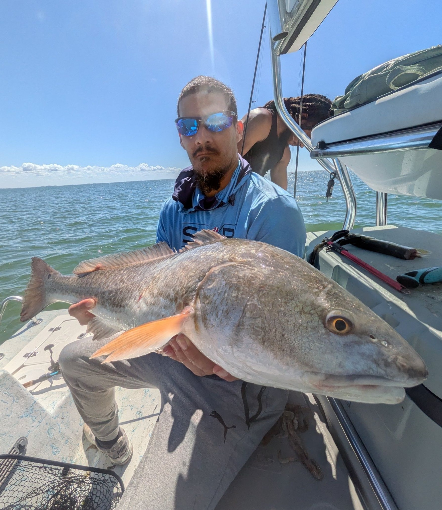 Large redfish caught during fishing charter in Citrus County Florida