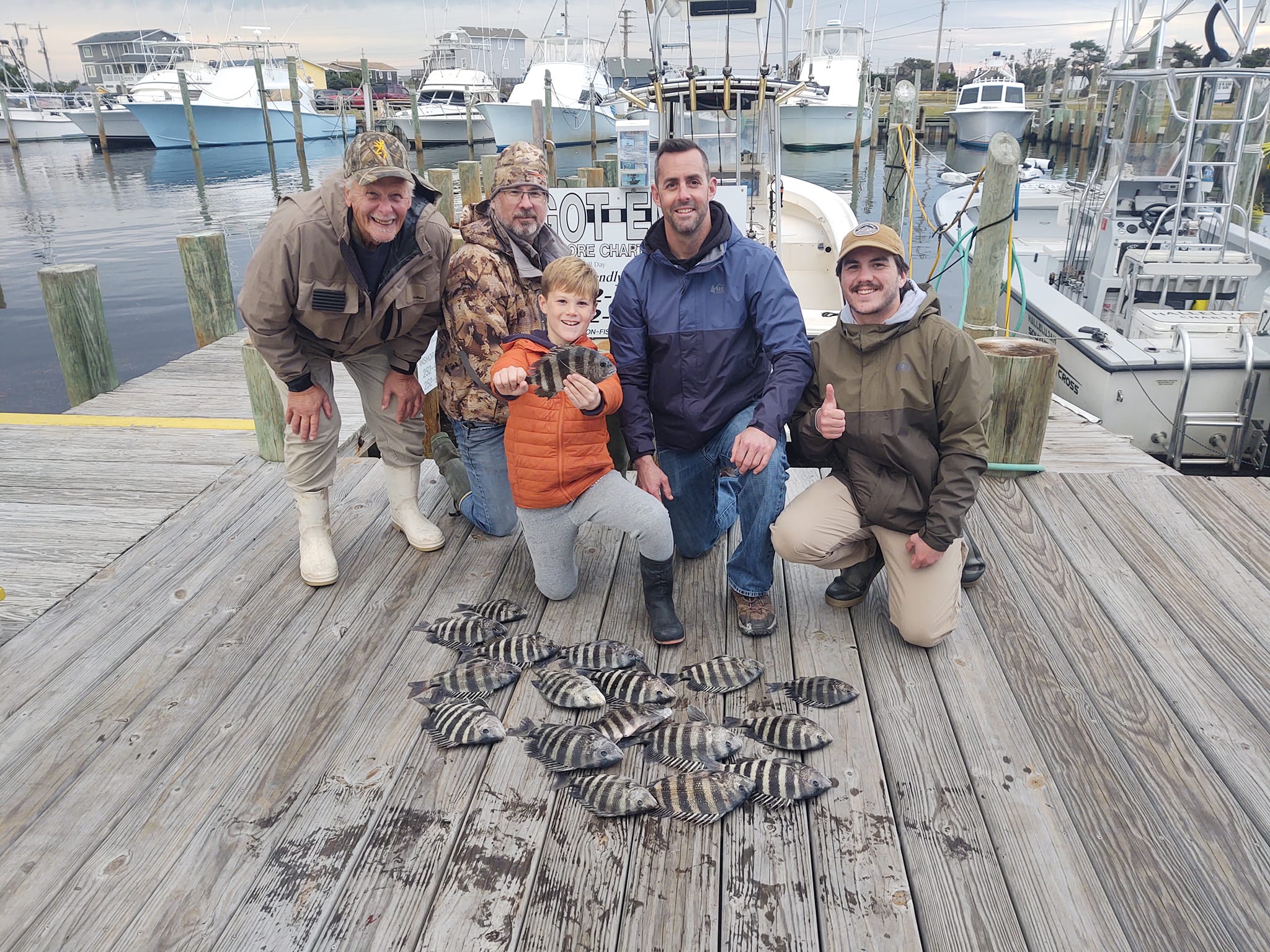 6 people fishing in Hatteras