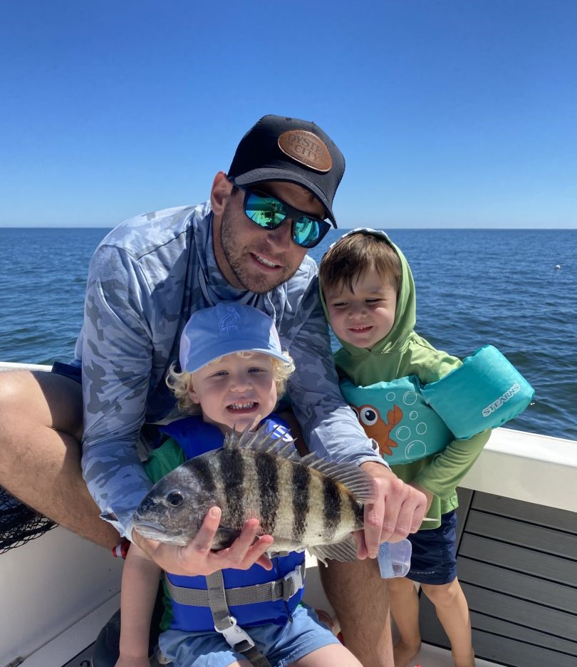A sheepshead fish caught during a fishing trip in Crawfordville