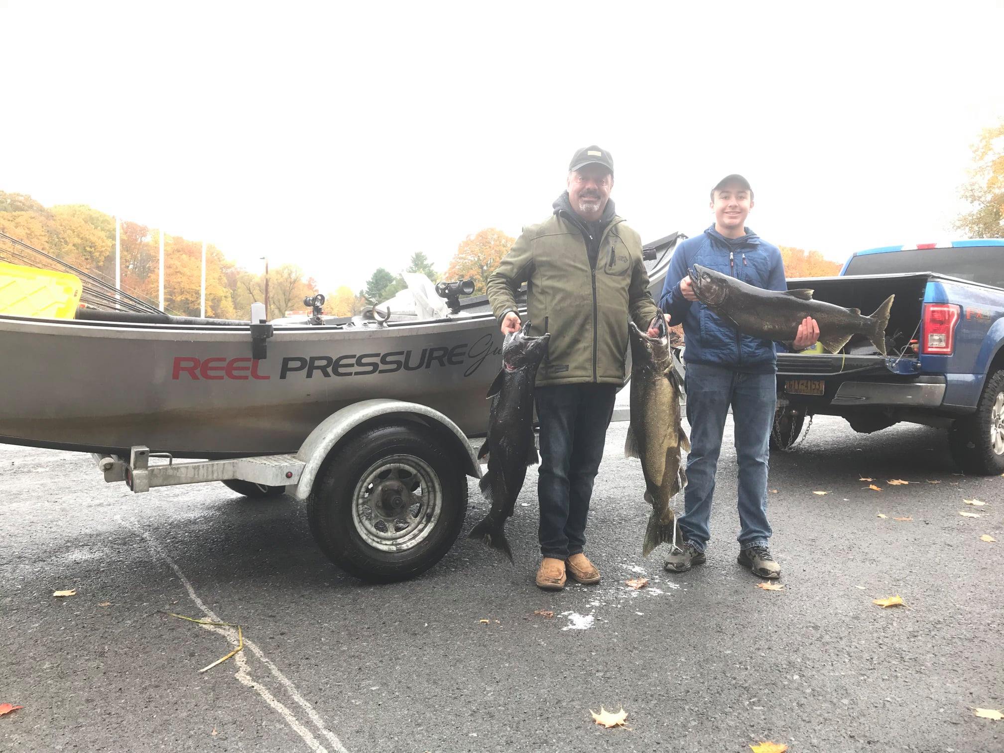 Two anglers with big fish caught in NY