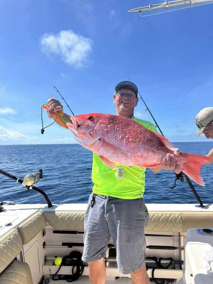 Red snapper caught during fishing charter in Murrells Inlet SC