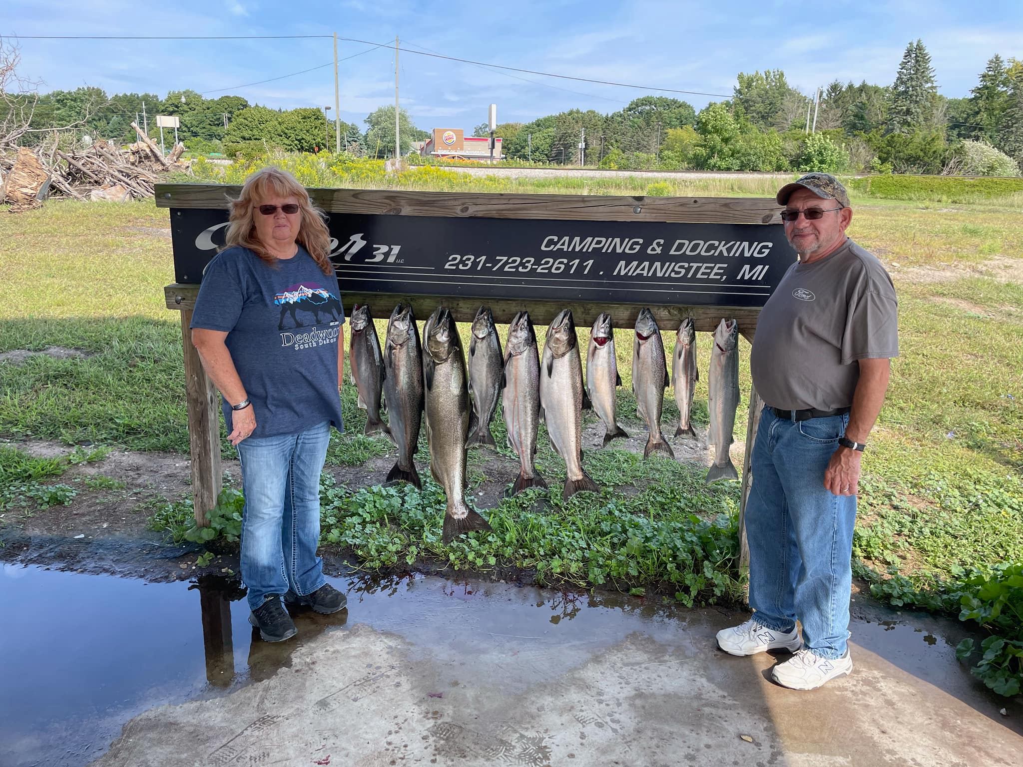 4 Chinook Salmon fishing in MI