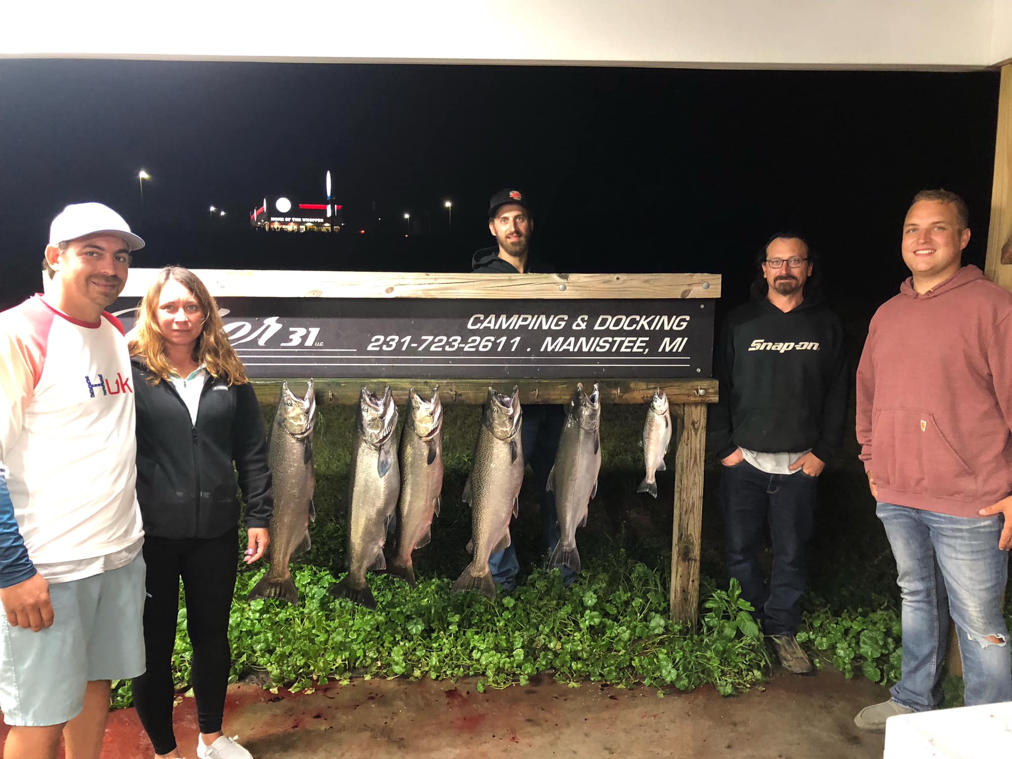 5 rainbow trout caught while fishing in MI