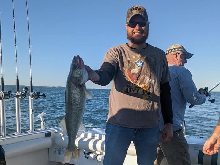 Impressive catch of a channel catfish in OH.