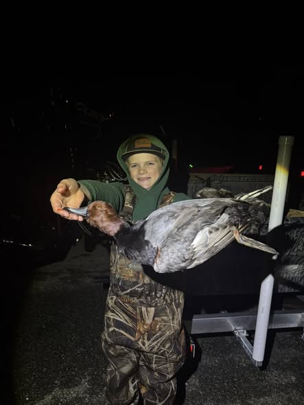 Waterfowl hunting success in Carrabelle FL with harvested duck