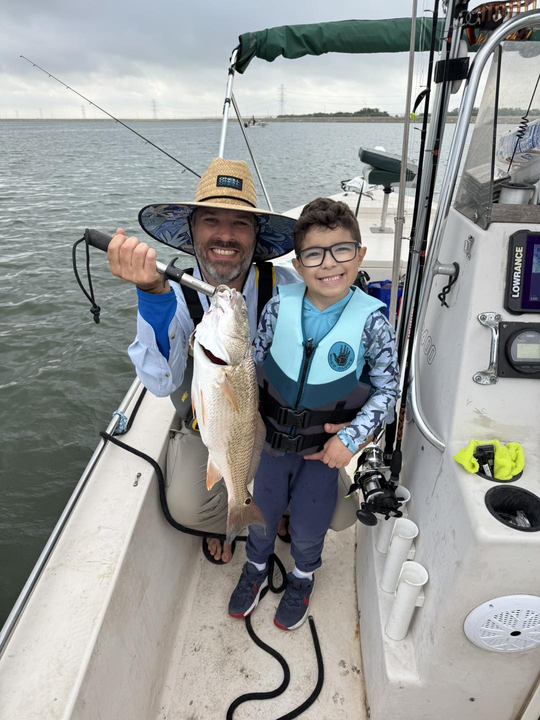 Redfish caught by two anglers in TX