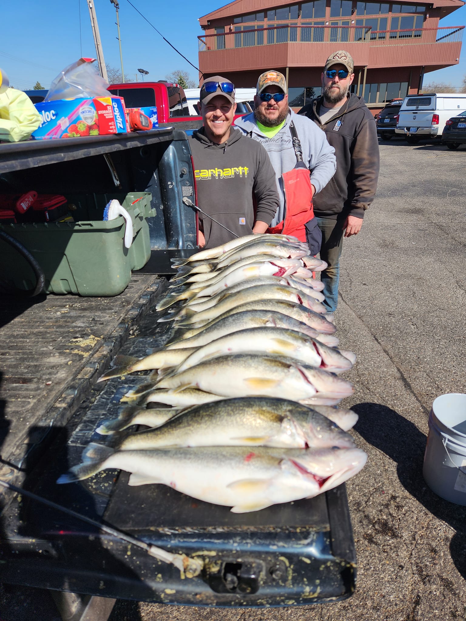 Two big fish caught in MI during fishing and hunting trip