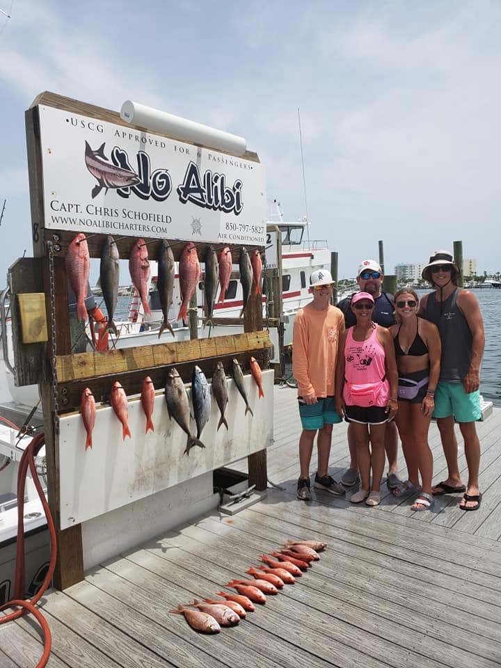 Anglers enjoying a day of fishing in Destin