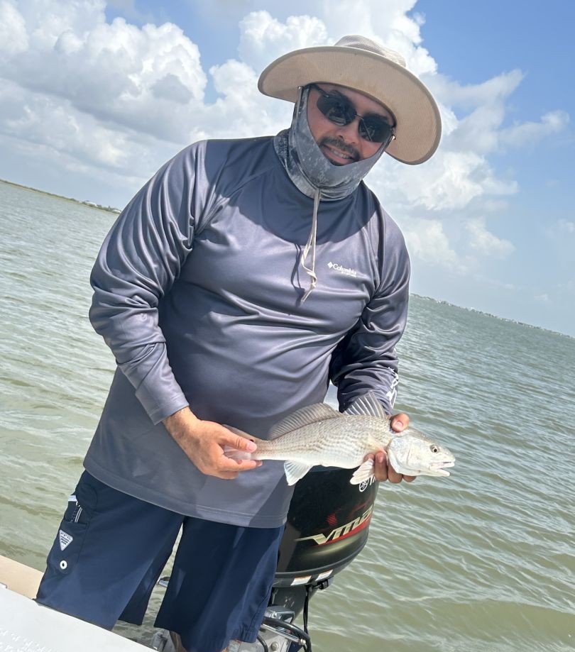 Redfish caught during fishing trip in Palacios TX waters