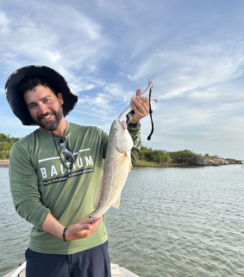 Redfish caught during fishing trip in Palacios TX waters