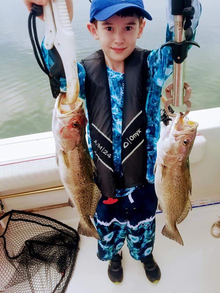 Two spotted weakfish, Biloxi fishing