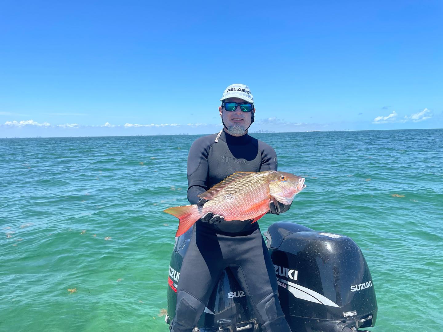 Mutton snapper, a 21-inch fish caught while fishing in FL