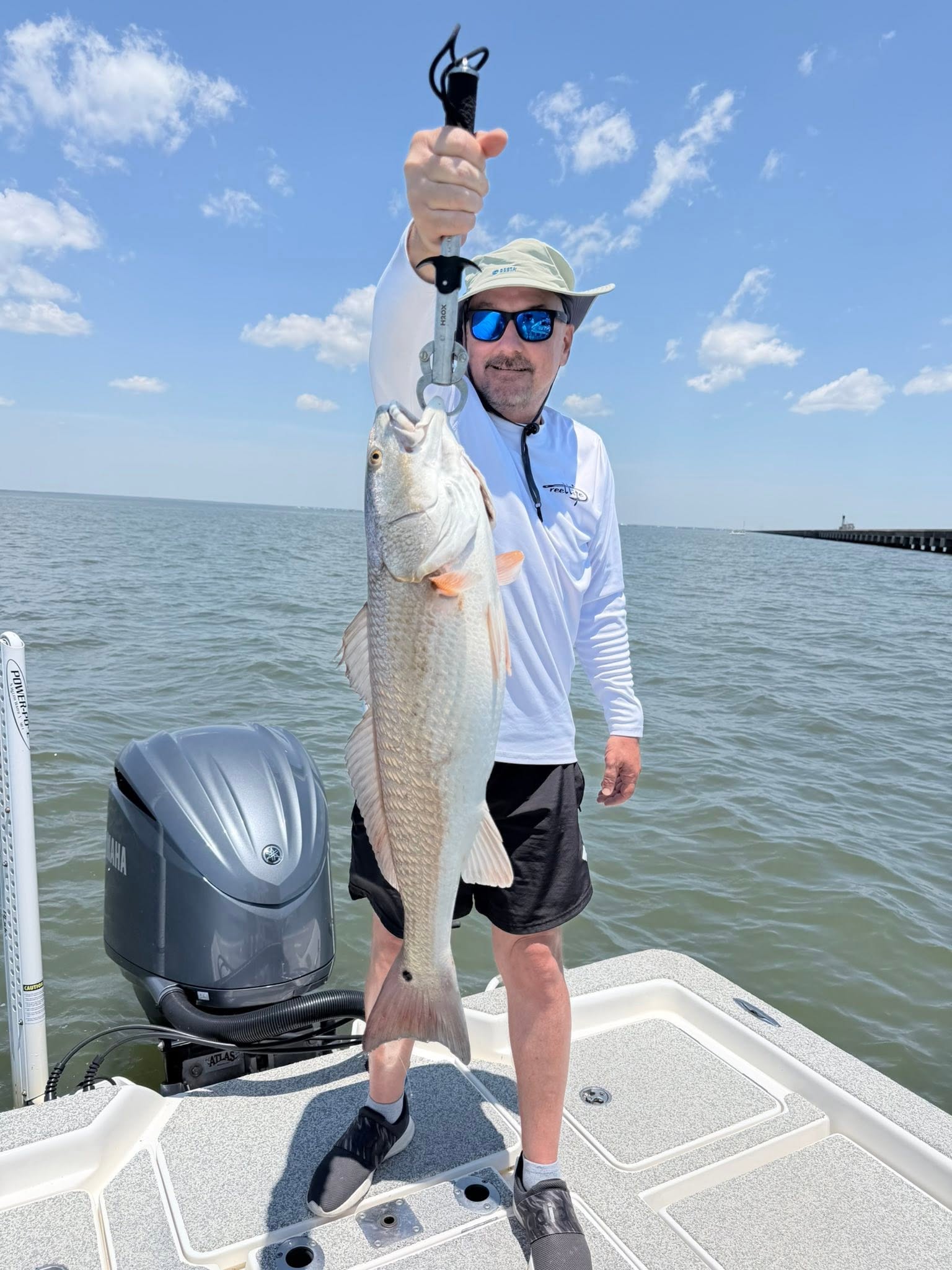 Redfish catch on fishing boat in Slidell Louisiana waters