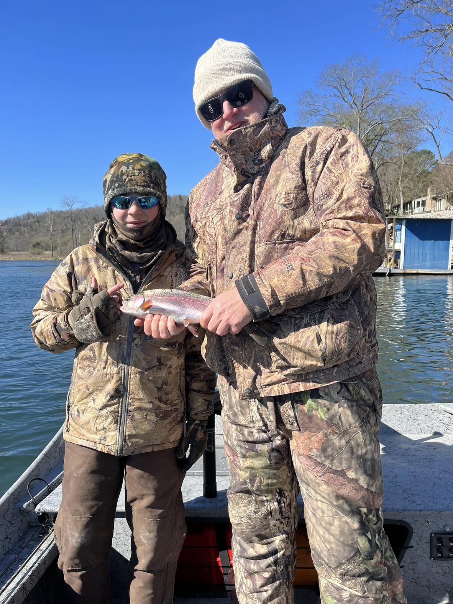 Rainbow trout caught while fishing in Cotter Arkansas