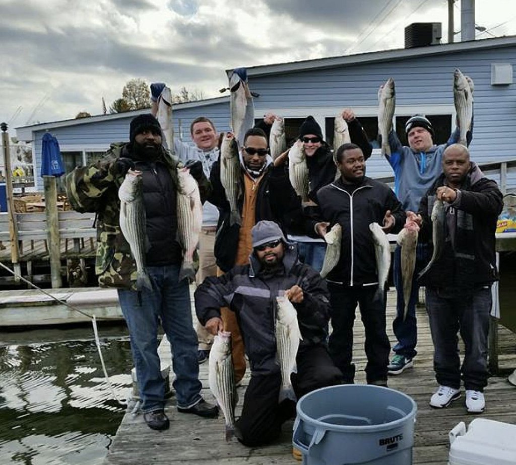10 striped bass caught during fishing trip in Deale