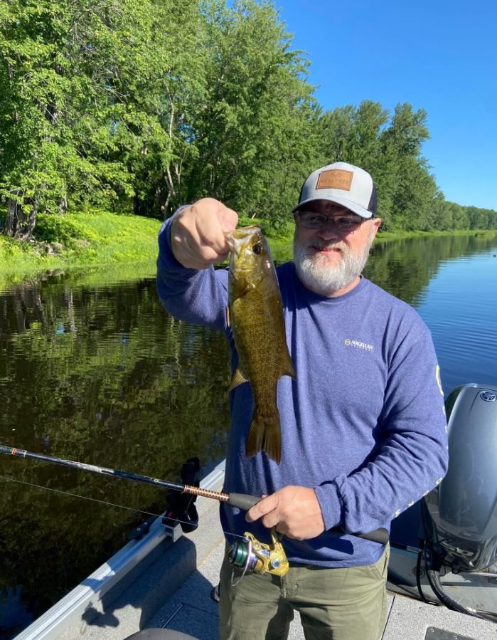 Largemouth bass caught fishing in Orono