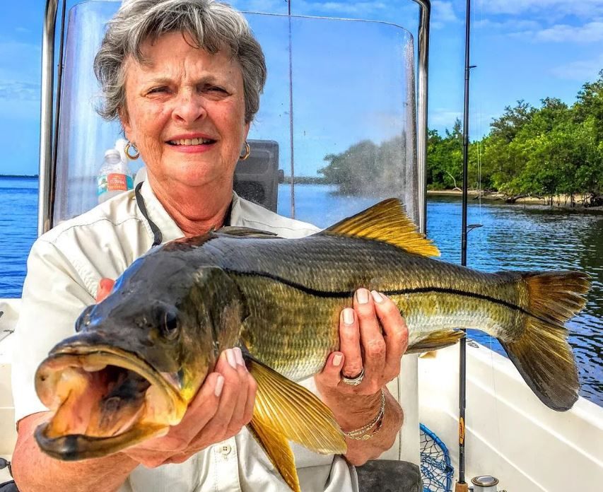 A person fishing in North Fort Myers
