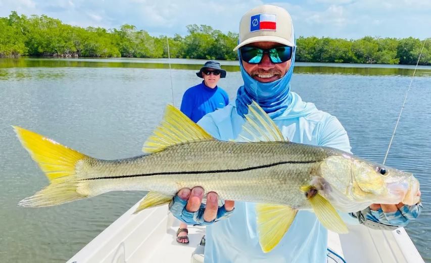 Photograph of a large snook fish caught in North Fort Myers