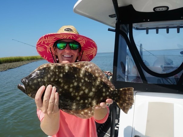 Southern Flounder fish caught in Mcclellanville