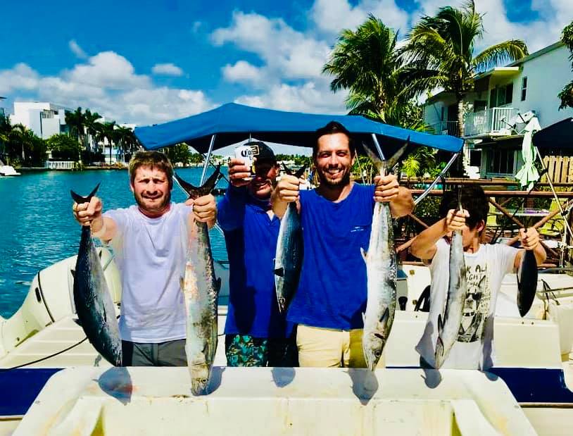 Anglers with a bountiful catch of 5 large fish in Miami