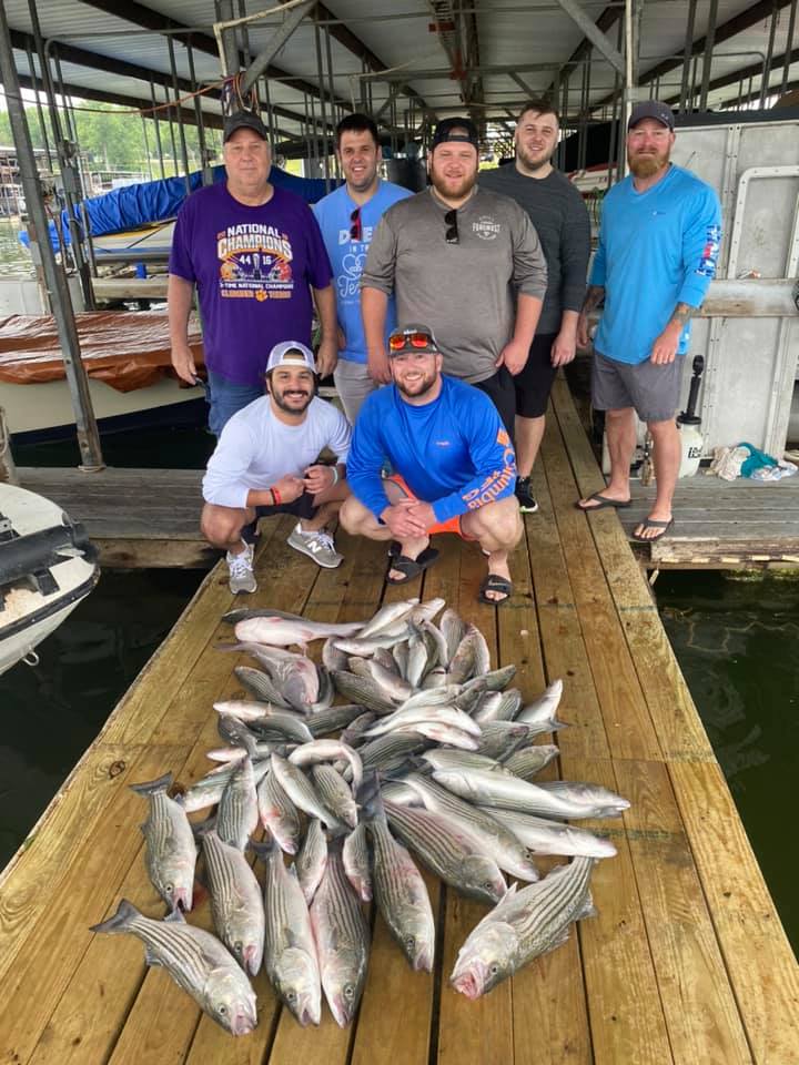 Striped bass fishing in TX