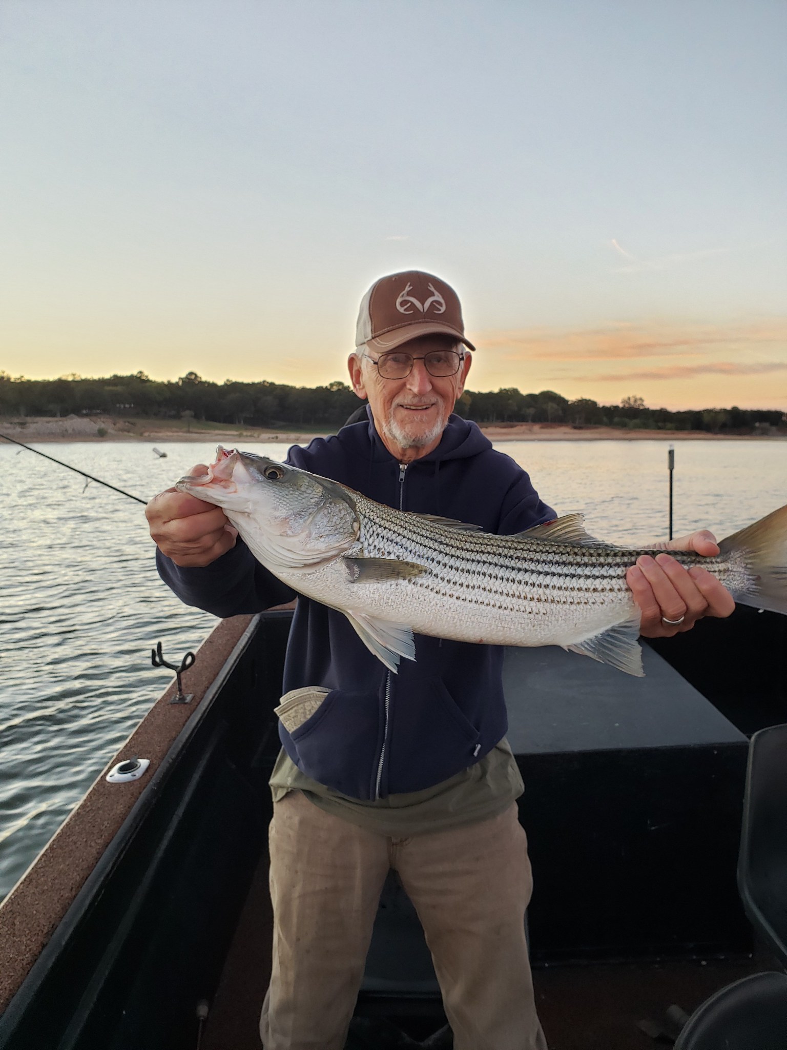 Striped Bass, 28 inches, fishing in TX