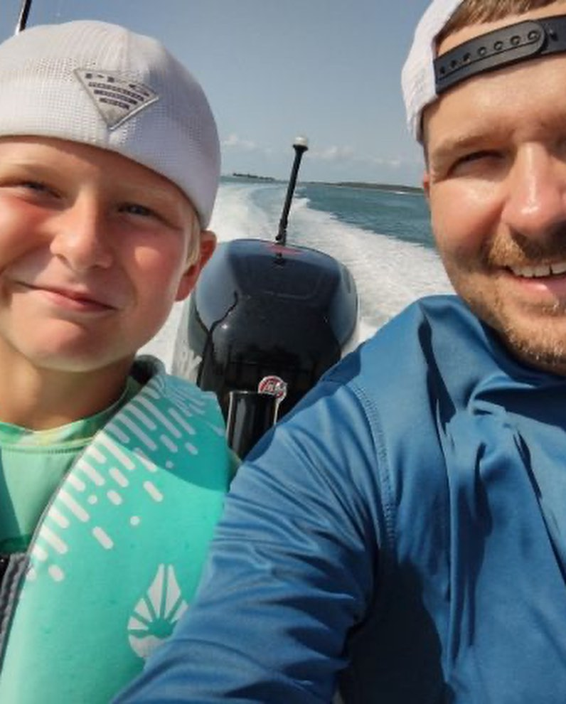 Two people enjoying a fishing trip in SC