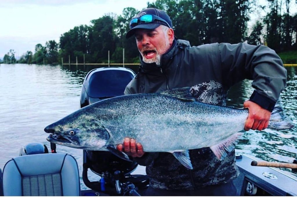 Chinook salmon caught while fishing in OR