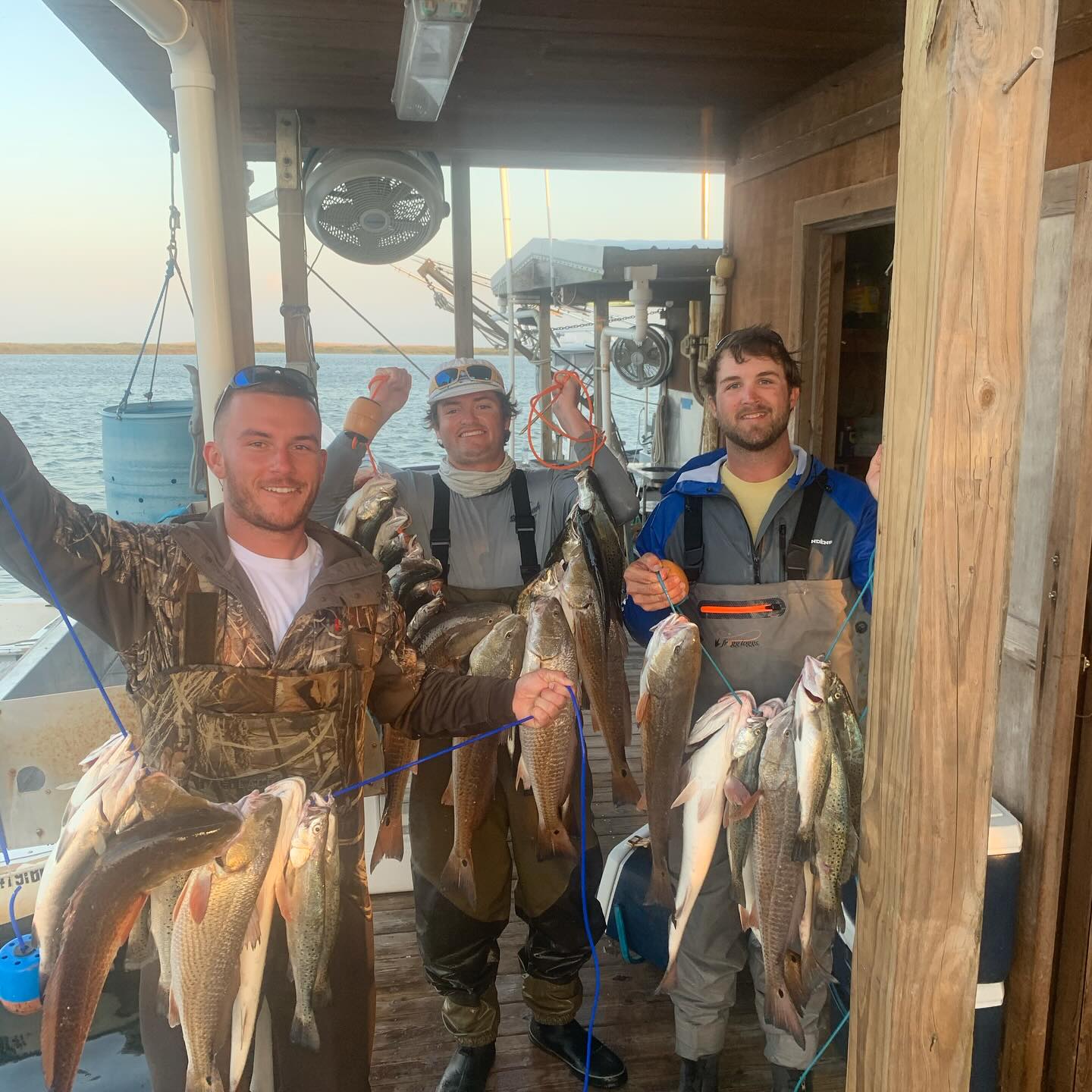 8 Redfish caught in Pass Christian, fishing