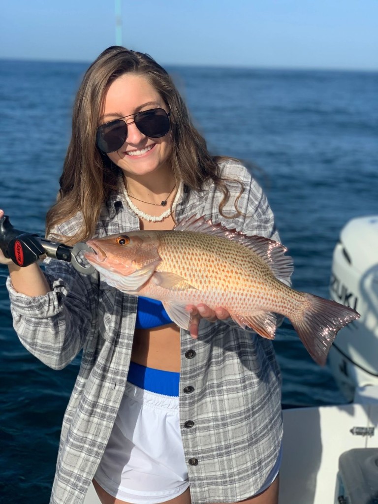 Grey Snapper, 15-inch fish caught while fishing in New Smyrna Beach