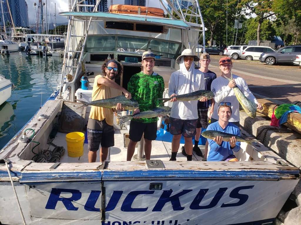 Big catch of 4 fish in Honolulu