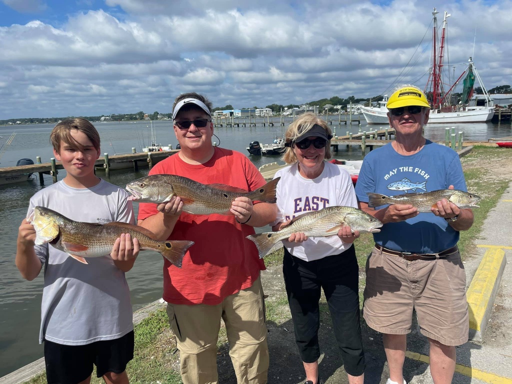 Four redfish caught in Swansboro