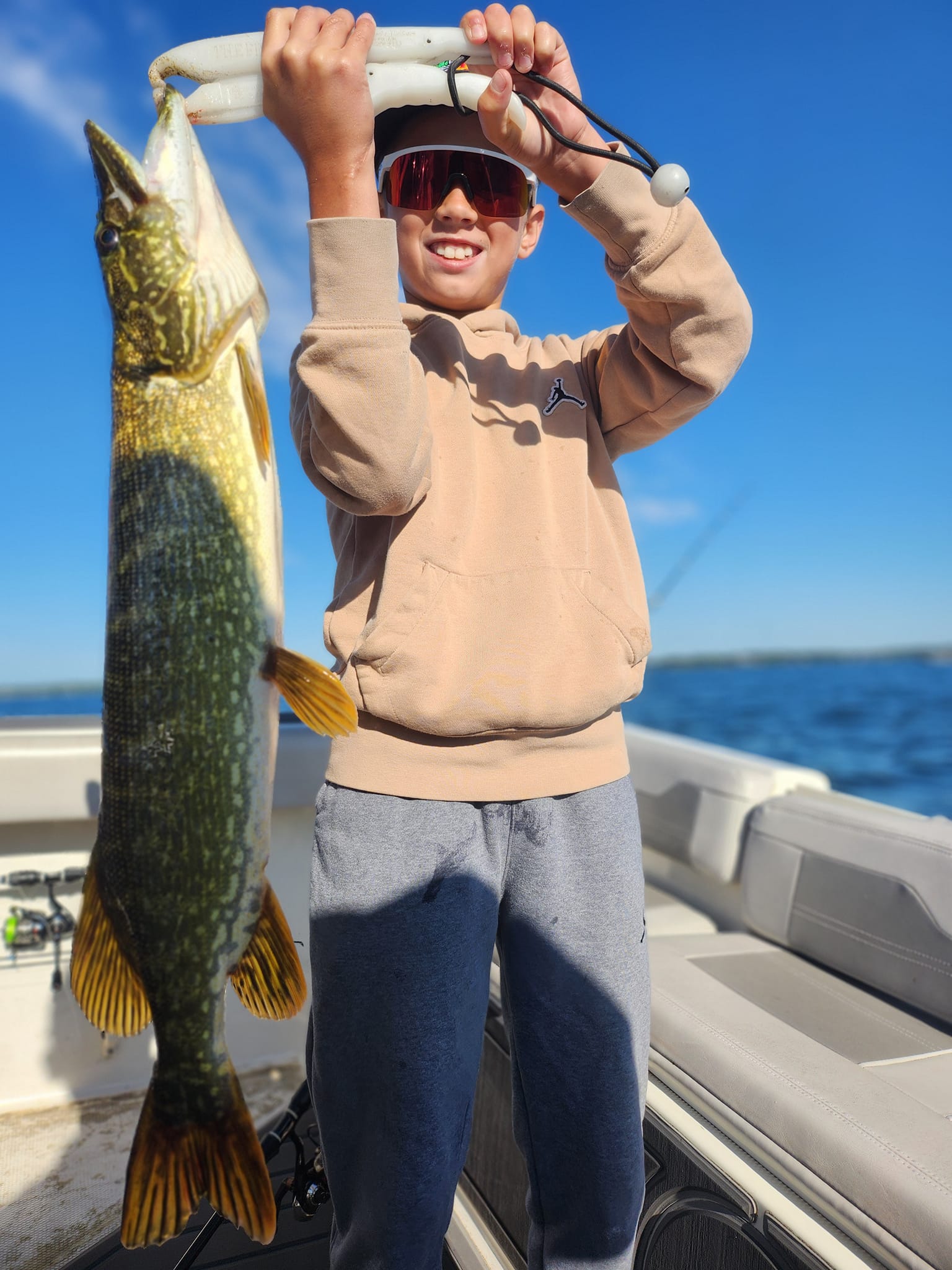 Northern pike caught fishing in Spring Park Minnesota